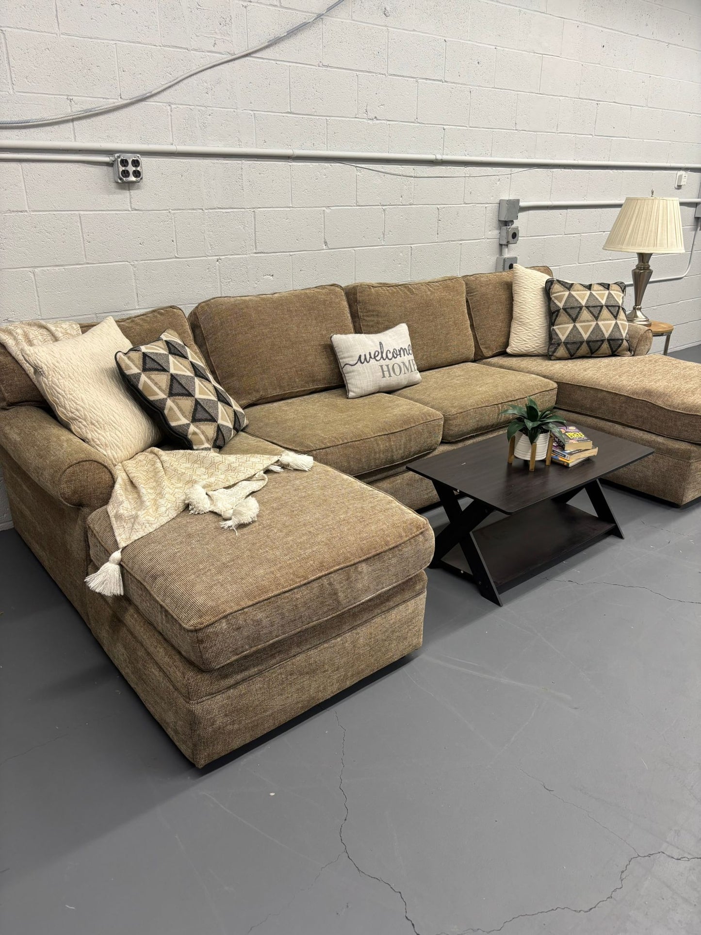 Rowe Double-Chaise Sectional – High-End Comfort & Plush Neutral Fabri