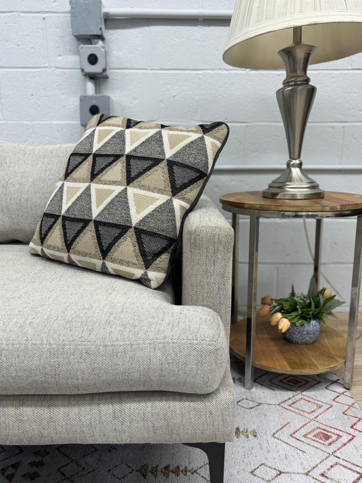 West Elm Andes 3-Piece Ottoman Sectional – Oatmeal Yarn-Dyed Weave