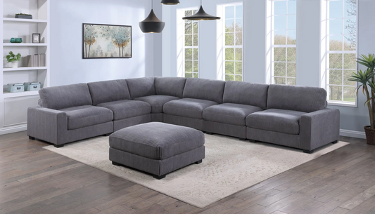 GRAY WIDE-WELT CORDUROY Modular Set