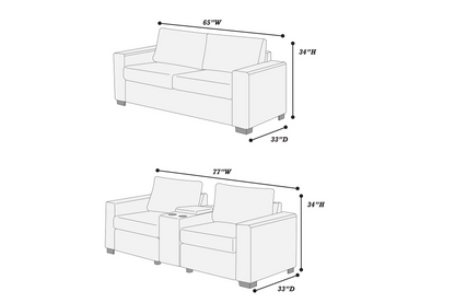 2-Piece Sofa Set