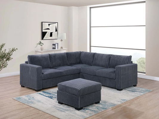 4-Piece Sectional W/ Ottoman