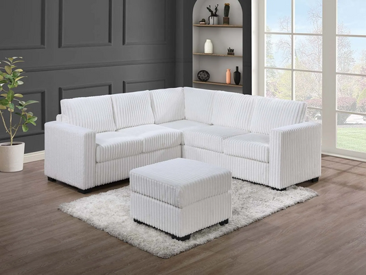 4-Piece Sectional W/ Ottoman