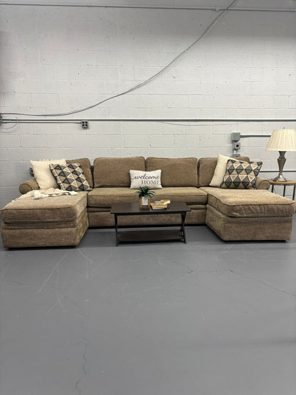 Rowe Double-Chaise Sectional – High-End Comfort & Plush Neutral Fabri