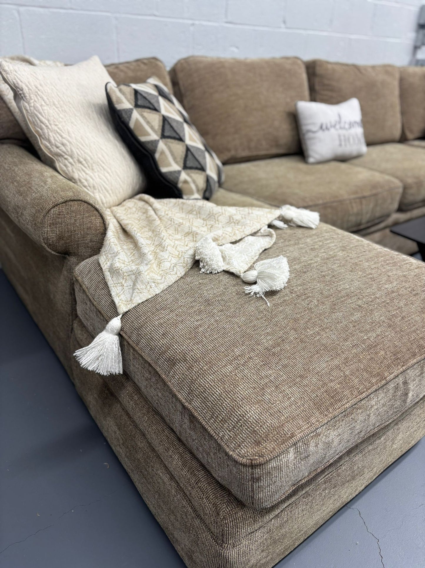 Rowe Double-Chaise Sectional – High-End Comfort & Plush Neutral Fabri
