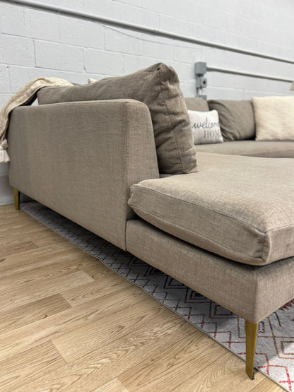 Joybird Ainsley Sectional Sofa W/ Bumper