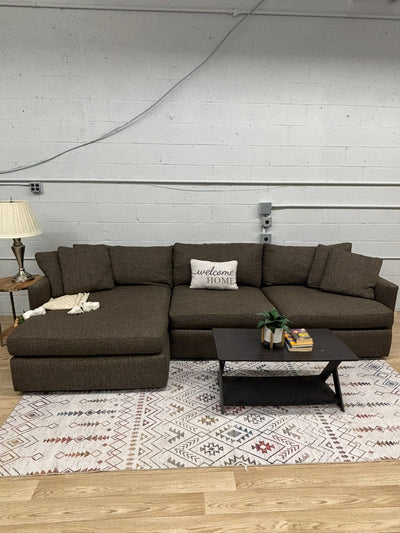 Crate and Barrel Lounge Deep 2-Piece Sectional with Chaise Lounge
