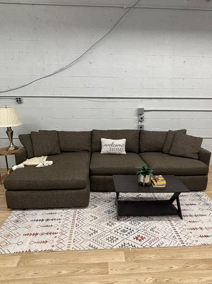 Crate and Barrel Lounge Deep 2-Piece Sectional with Chaise Lounge