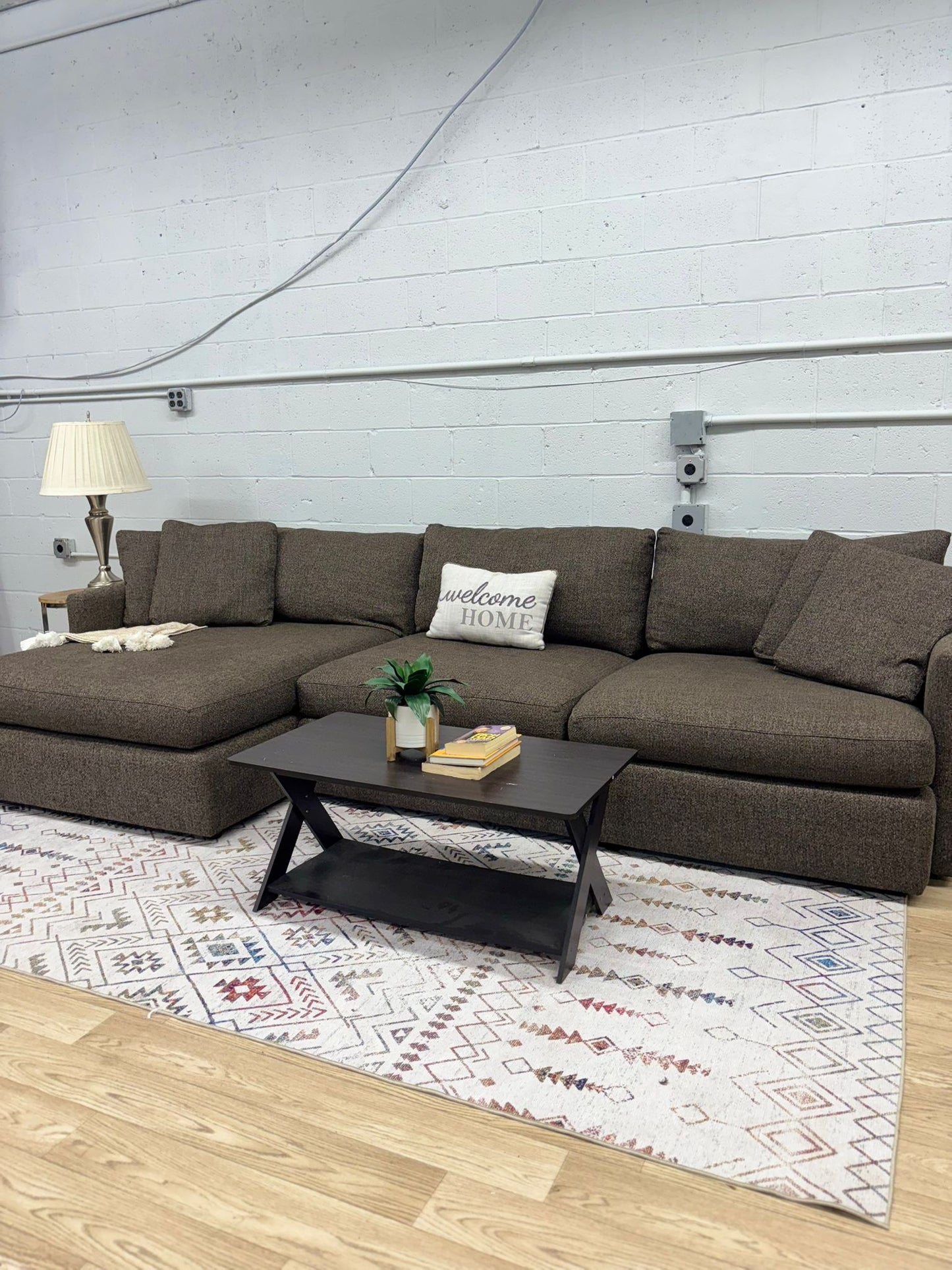 Crate and Barrel Lounge Deep 2-Piece Sectional with Chaise Lounge