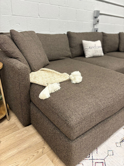 Crate and Barrel Lounge Deep 2-Piece Sectional with Chaise Lounge
