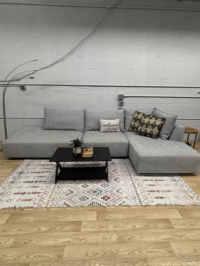 Macon 3-Piece Fabric Modular Sectional – Light Gray
