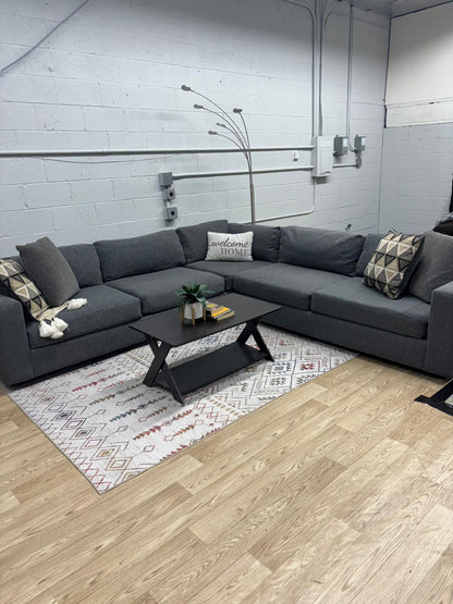 West Elm Urban Sectional – Performance Linen Graphite