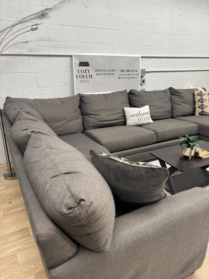 Large Gray 4-Piece Sectional w/ Chaise