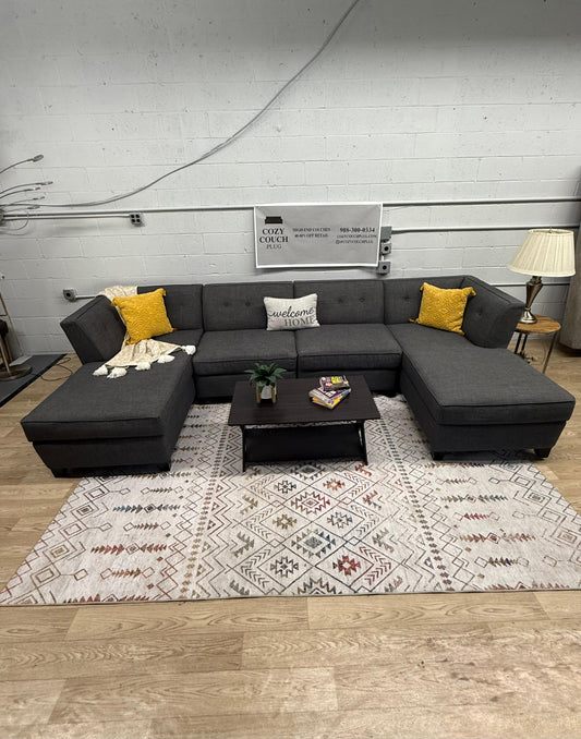 Macy’s Harper 4pc Sectional – Charcoal Gray