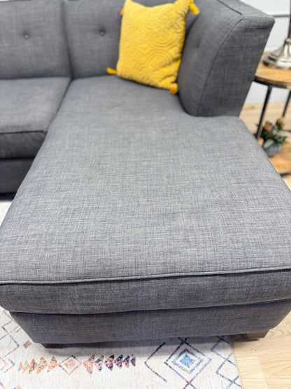 Macy’s Harper 4pc Sectional – Charcoal Gray