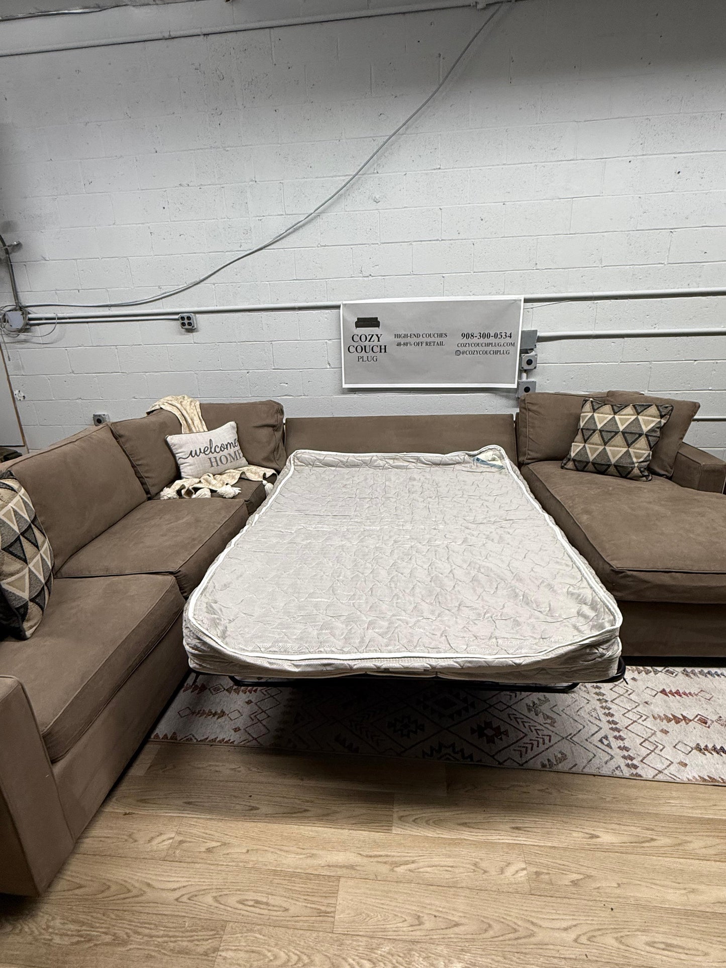 Room and Board Sectional w/ Queen Pullout Sleeper
