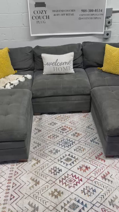 Thomasville Tisdale 5pc Sectional – Charcoal Gray